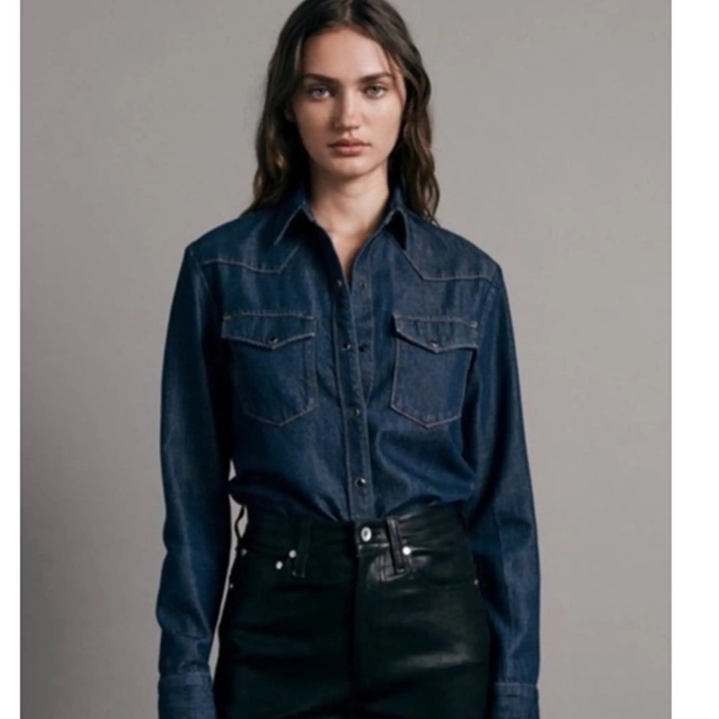 Rag & Bone Denim Wyatt Shirt Jacket Size Small Nwt Western